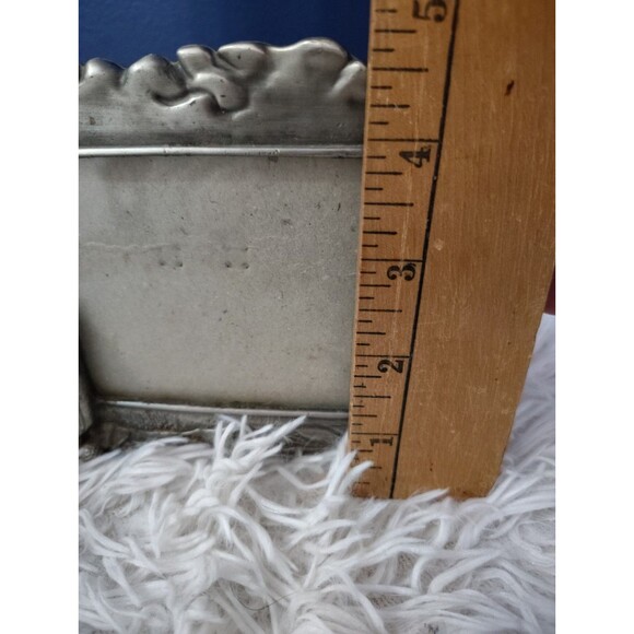 Vintage Pewter Golf Picture Frame "M.T." 3" x 5" Photo - Picture 5 of 8